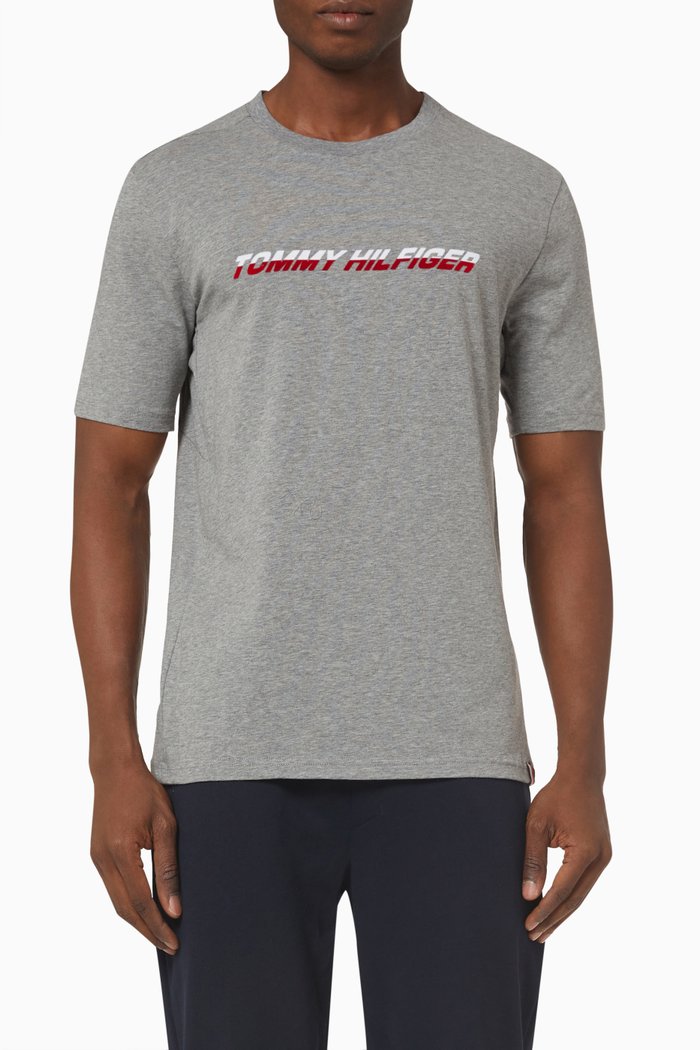 

Sport TH Cool Graphic T-shirt in Organic Cotton, Grey