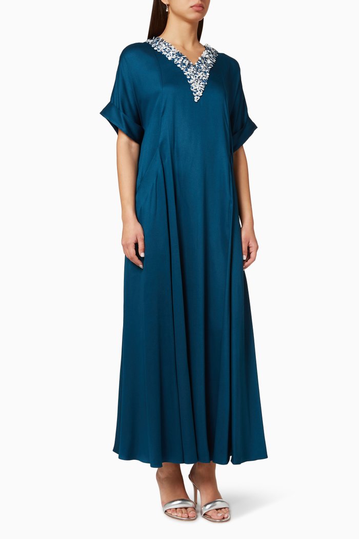 Brianna Embellished Dress, Blue