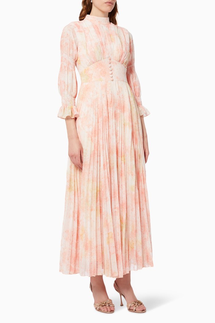 

Pleated Maxi Dress, Pink