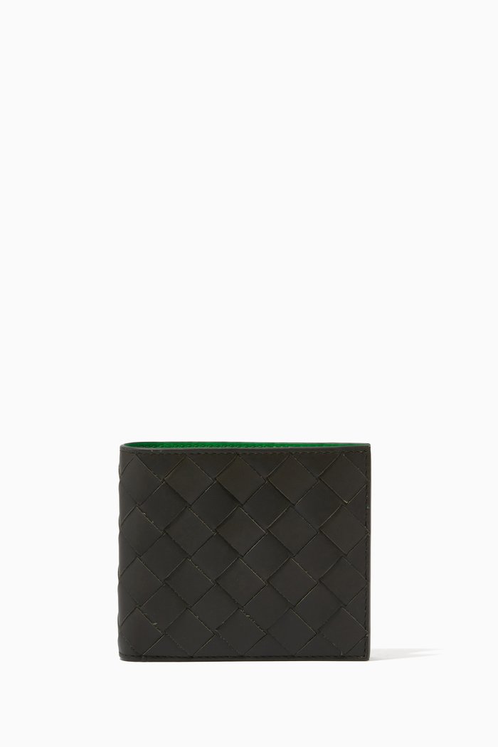 

Bi-fold Wallet in Intrecciato Calfskin, Brown