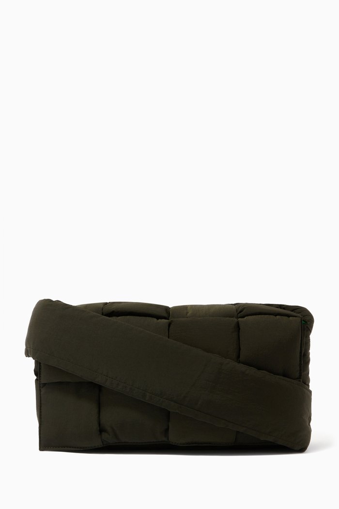 

Cassette Bag in Intrecciato Paper Nylon, Brown
