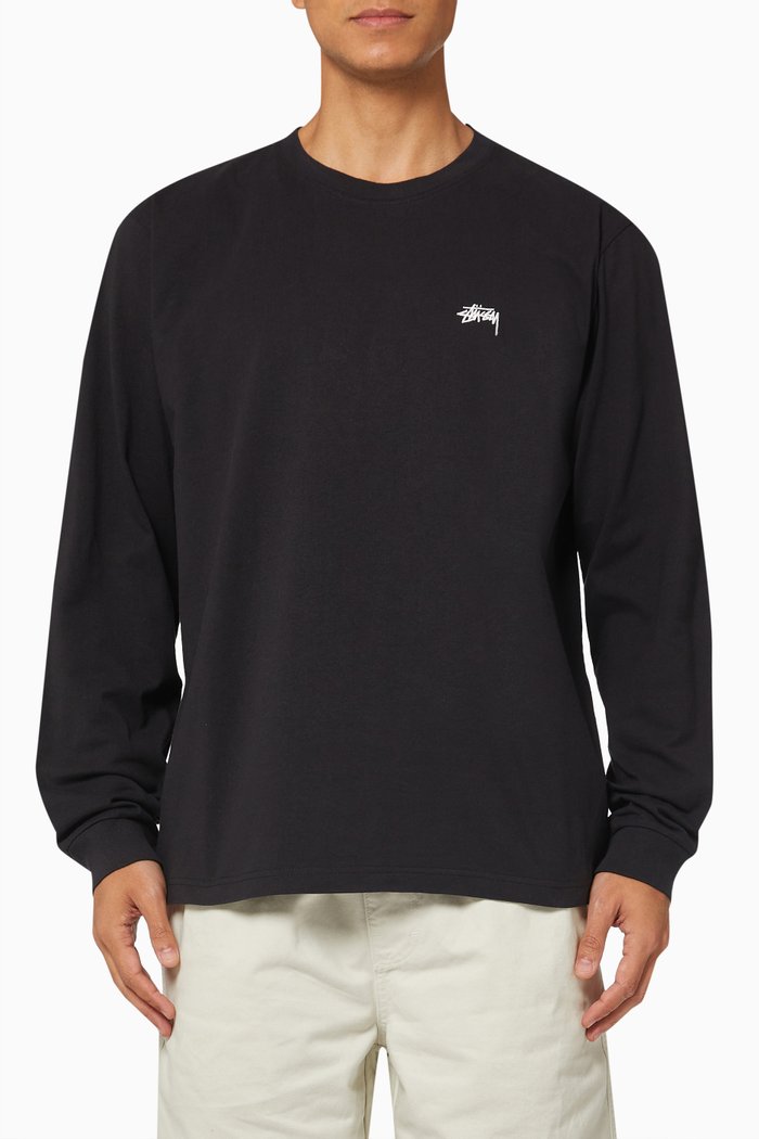 

Stock Logo T-shirt in Cotton Fleece, Black