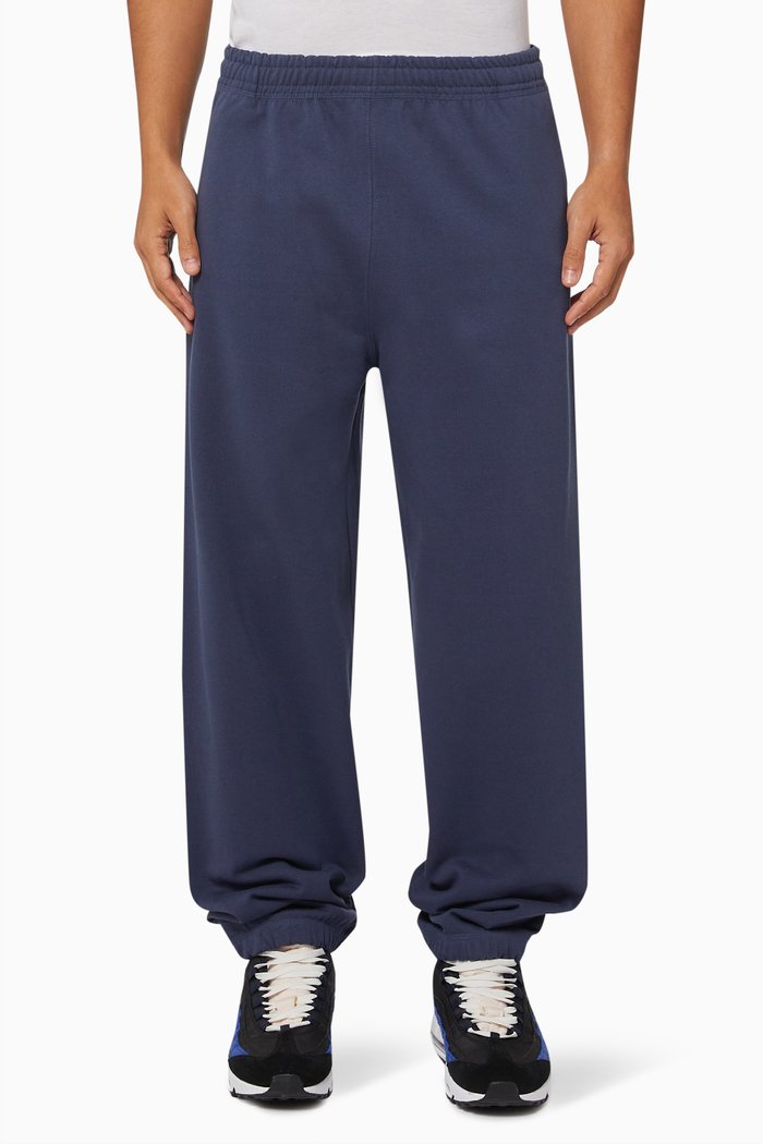 

Smooth Stock Logo Pants in Cotton Fleece, Blue