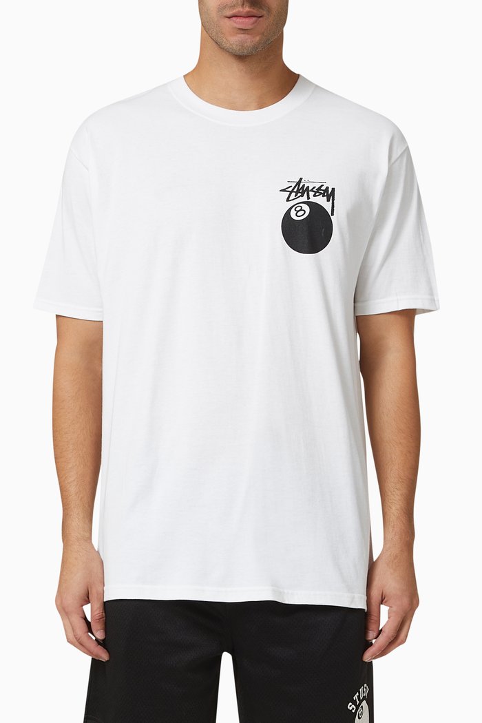 

8 Ball T-shirt in Cotton Jersey, White