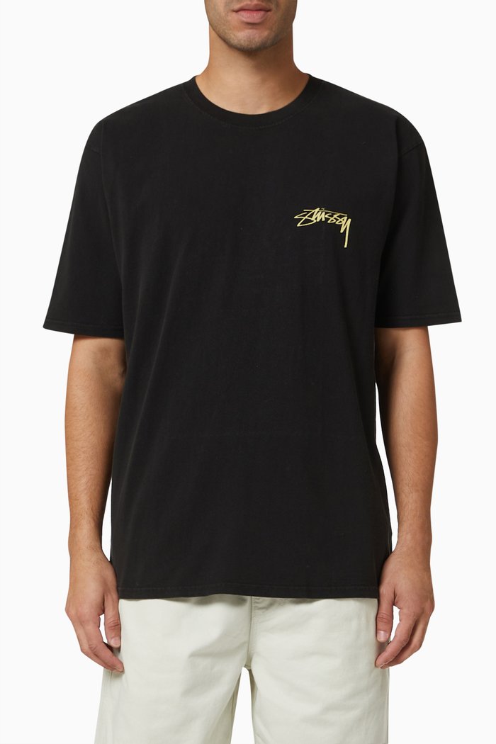 

Statue Pigment Dyed T-Shirt in Cotton Jersey, Black