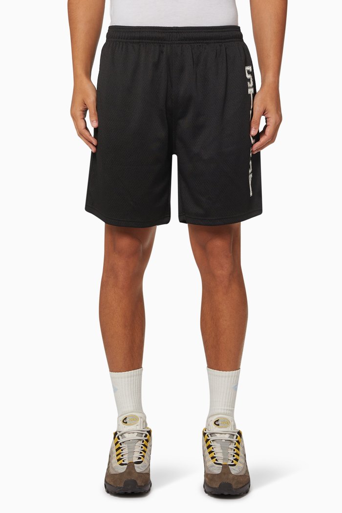 Collegiate Shorts in Mesh, Black