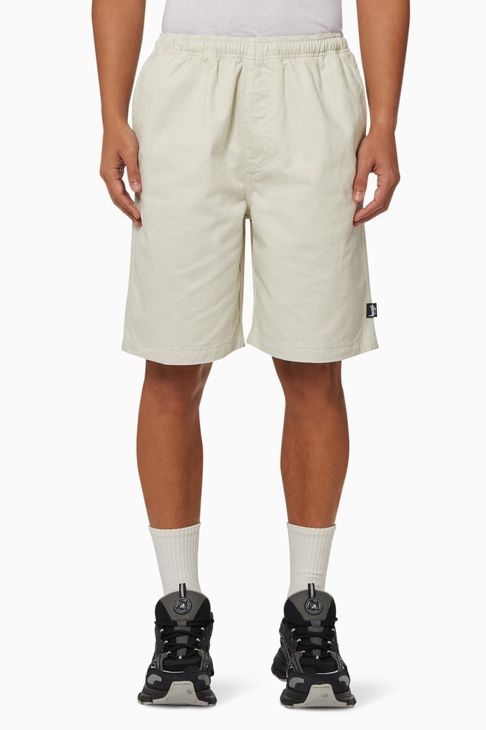 

Beach Shorts in Brushed Cotton Twill, Neutral
