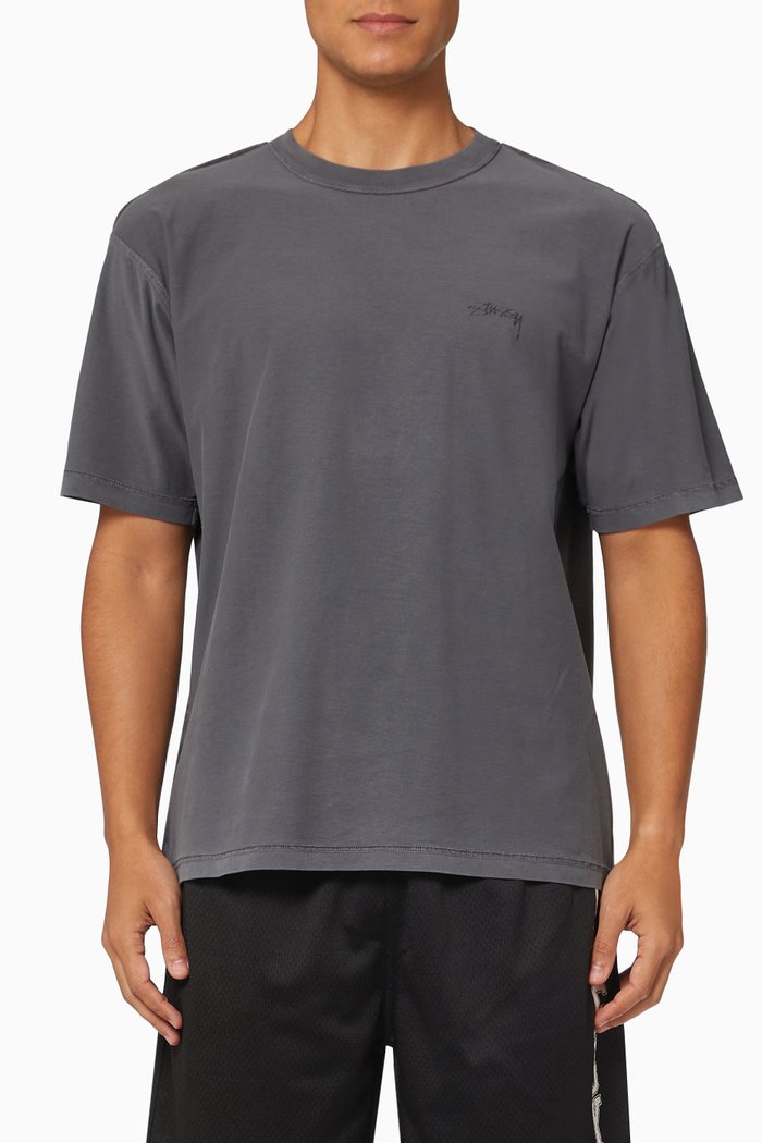 

Pigment-dyed Inside Out T-shirt in Cotton Jersey, Black