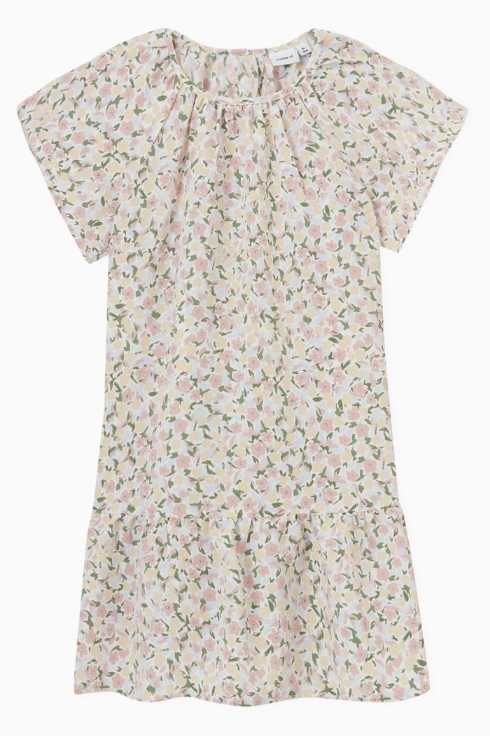 

Finna Floral Dress in Cotton, Purple