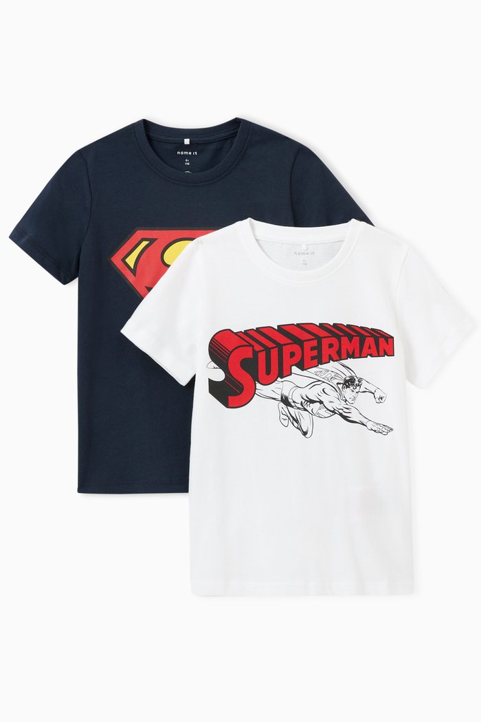 

2-Pack Superman T-shirt in Organic Cotton, Blue