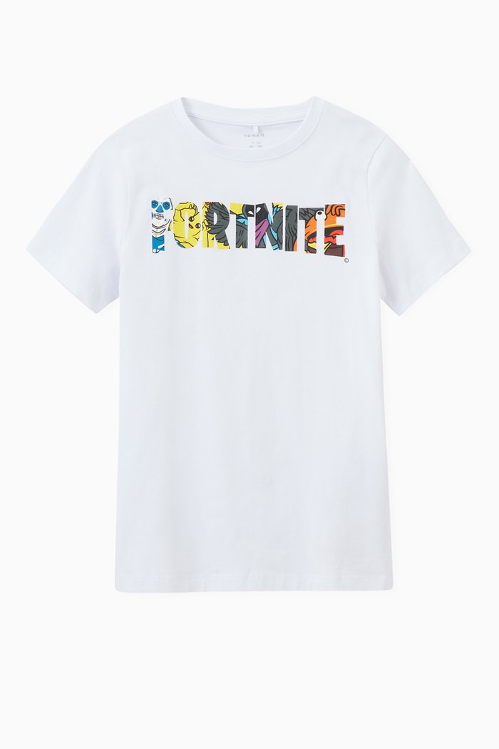 

Fortnite Print T-shirt in Cotton, White