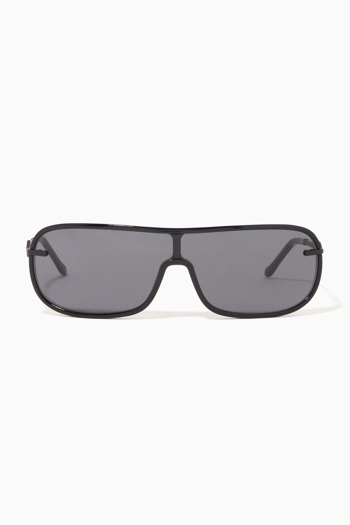 

Jordan Mask Sunglasses in Metal, Black