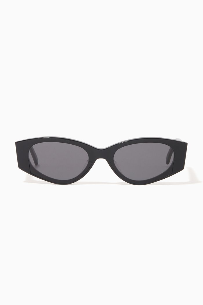 

Dixy Cat-eye Sunglasses in Acetate, Black
