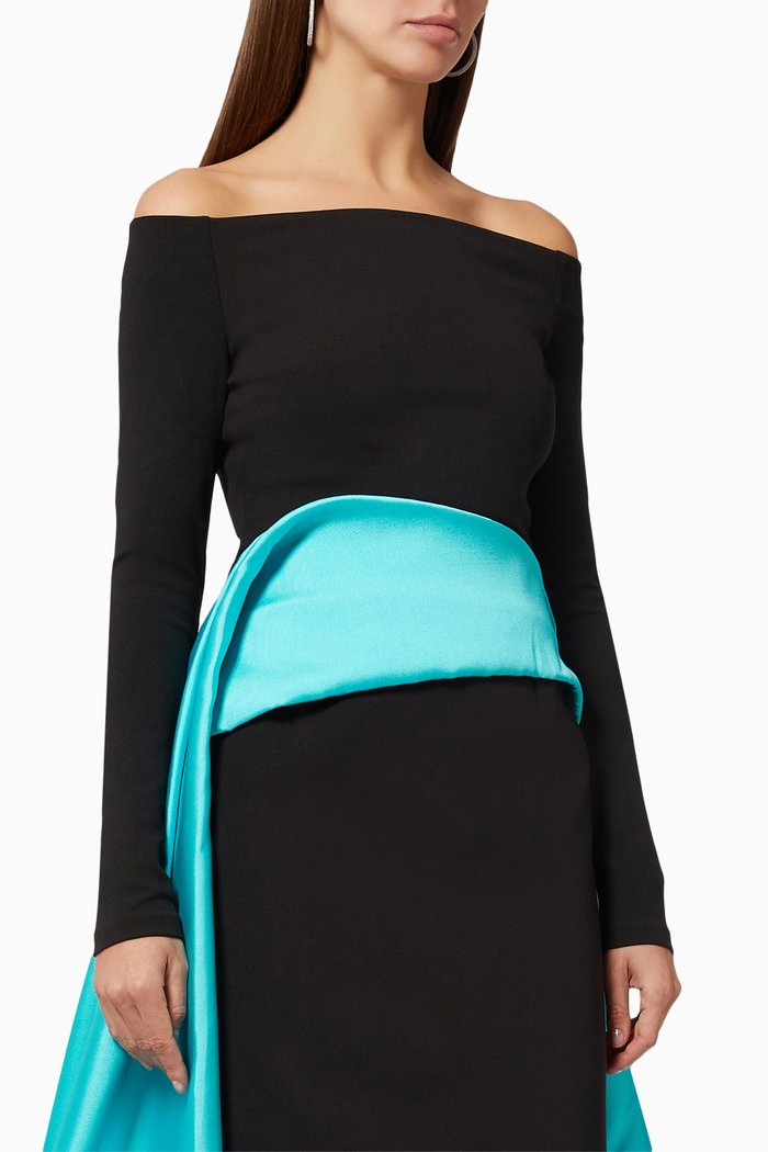 

Odelia Long Sleeve Bodysuit, Black