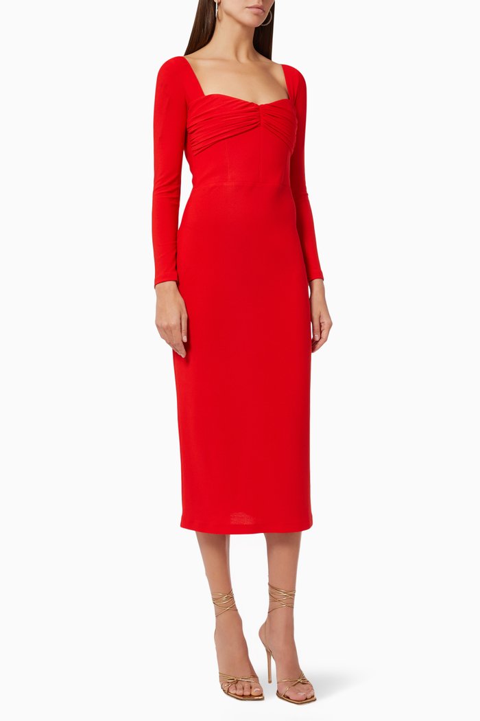 

Lennox Midi Dress, Red
