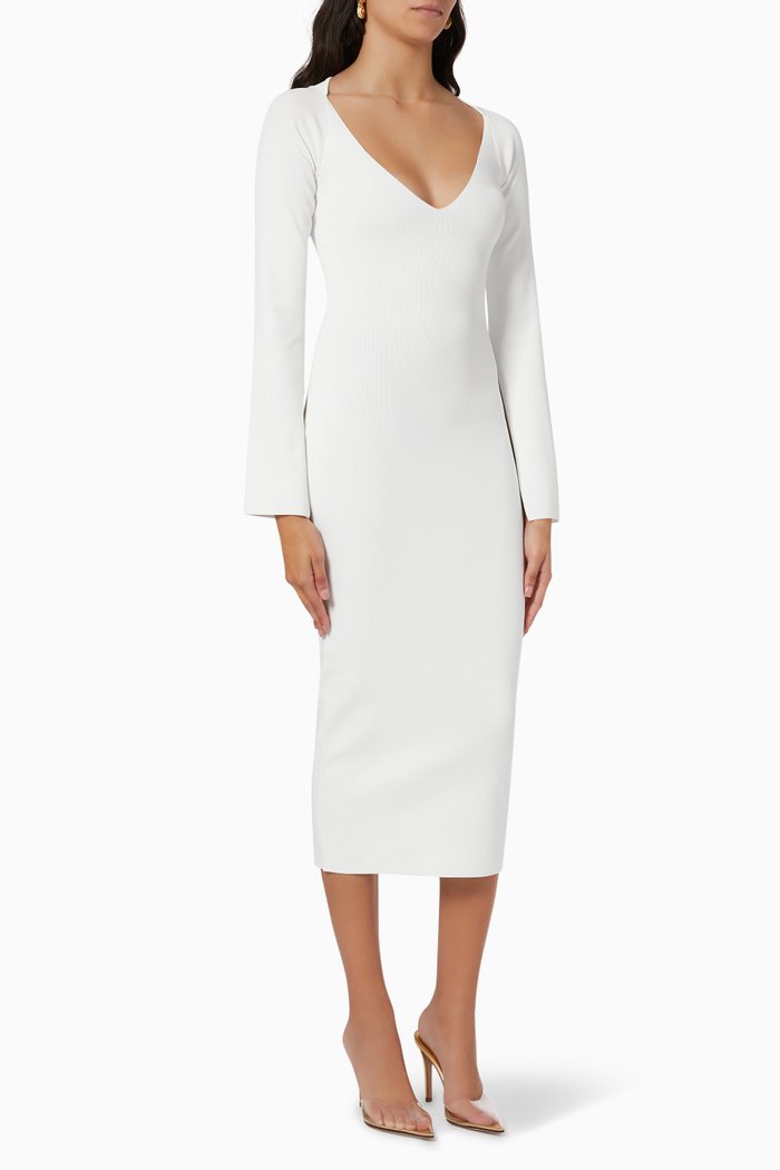 

Sayen V-Neck Midi Dress, White