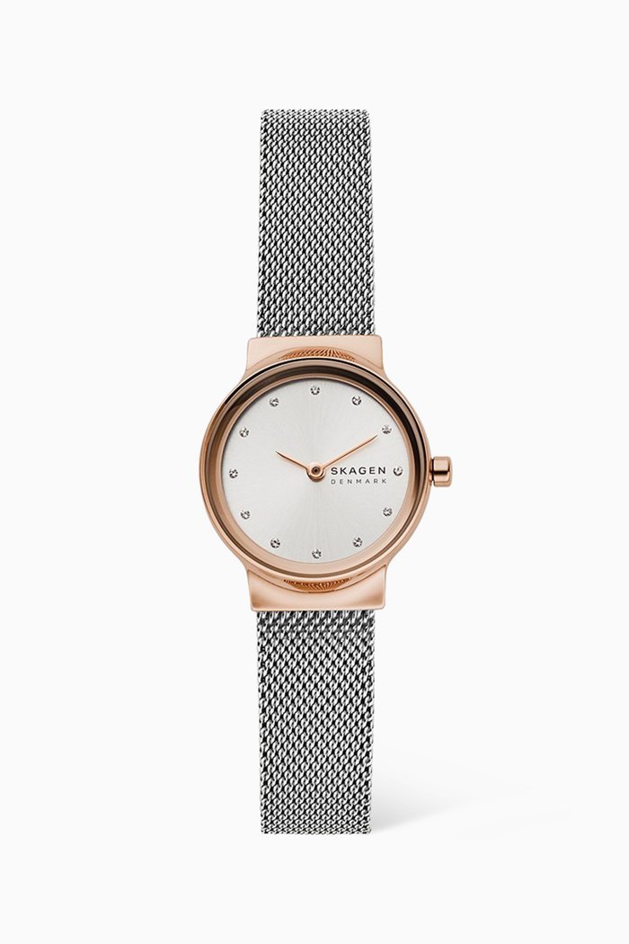 

Freja Lille 26mm Watch in Stainless Steel Mesh, Rose gold