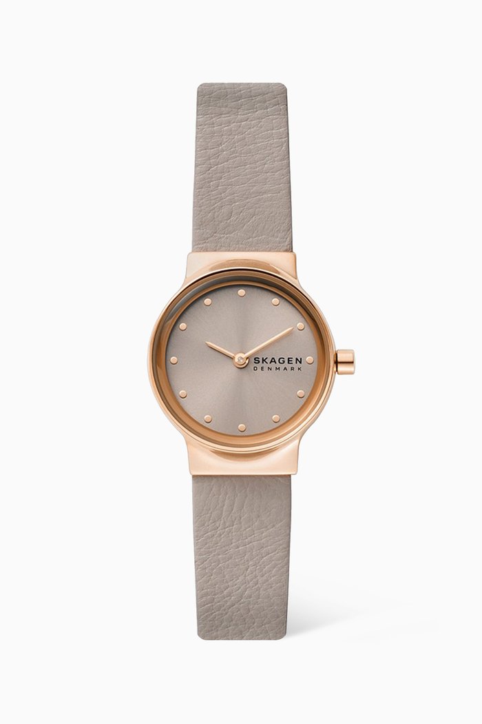 Freja Lille 26mm Watch in Eco Leather, Rose gold