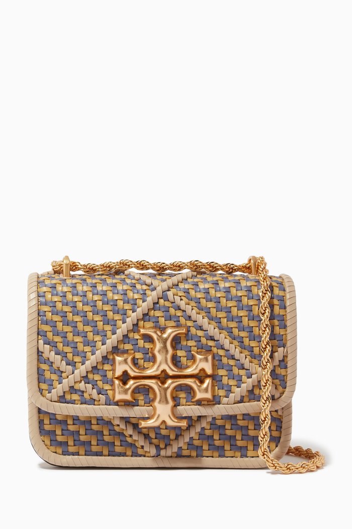 

Eleanor Diamond Small Convertible Bag in Woven Fabric, Multicolour