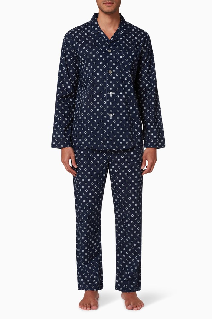 

Nelson 86 Modern Fit Pyjamas in Cotton, Blue