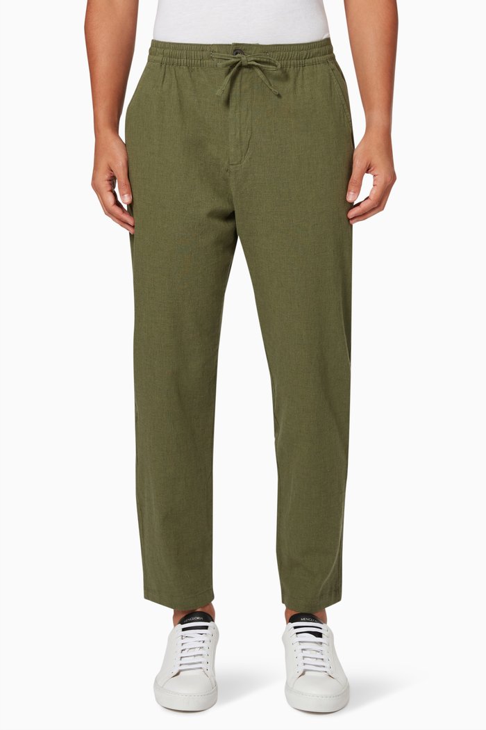 

Trousers in Linen Blend, Green