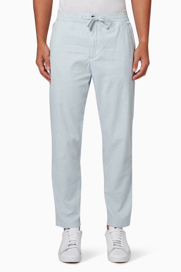 Pants in Linen Blend, Blue