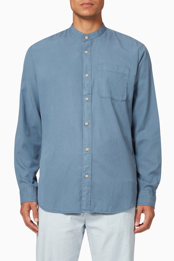 

Casual Shirt in Organic Cotton, Blue