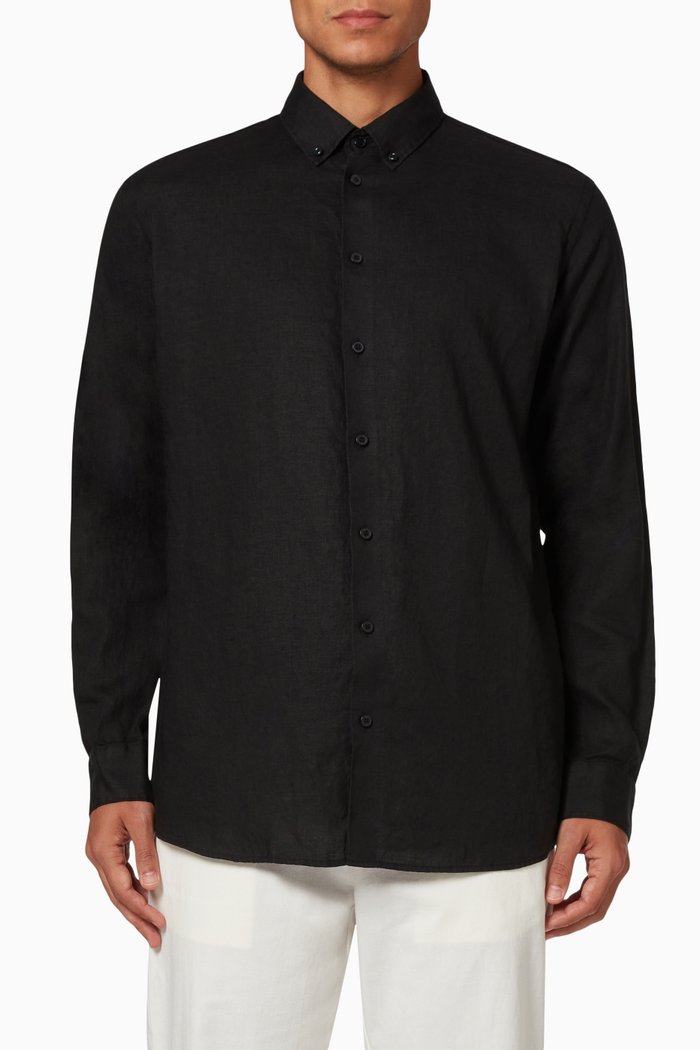 

Shirt in Linen, Black
