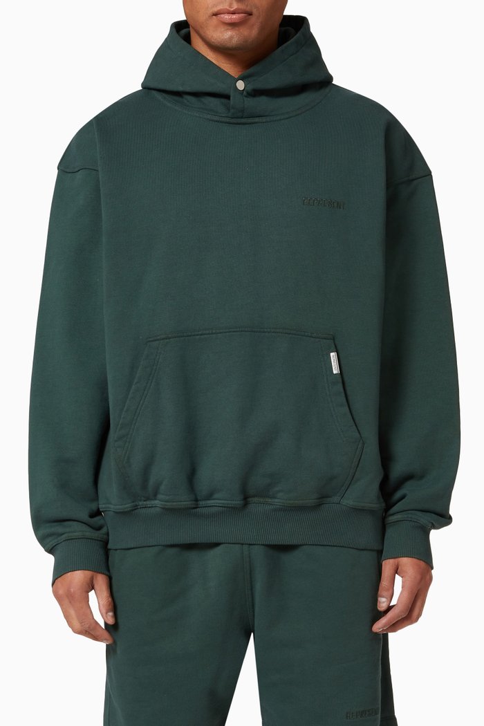 

Blank Hoodie in Cotton Jersey, Green