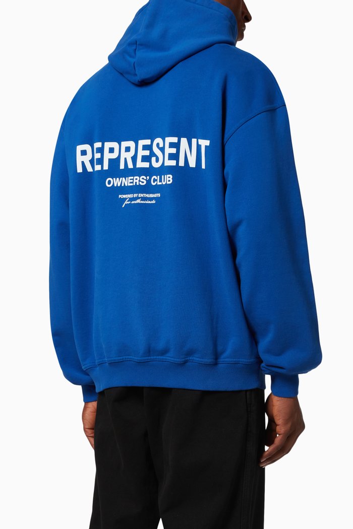 

Owners Club Oversized Hoodie in Cotton Jersey, Blue