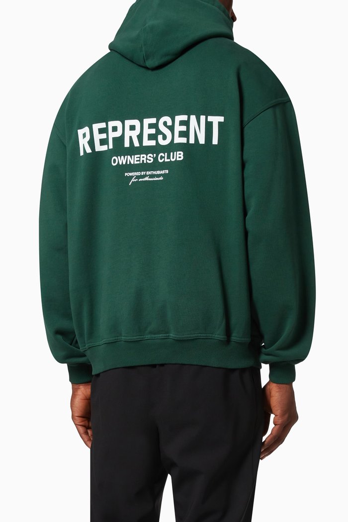 

Owners Club Oversized Hoodie in Cotton Jersey, Green