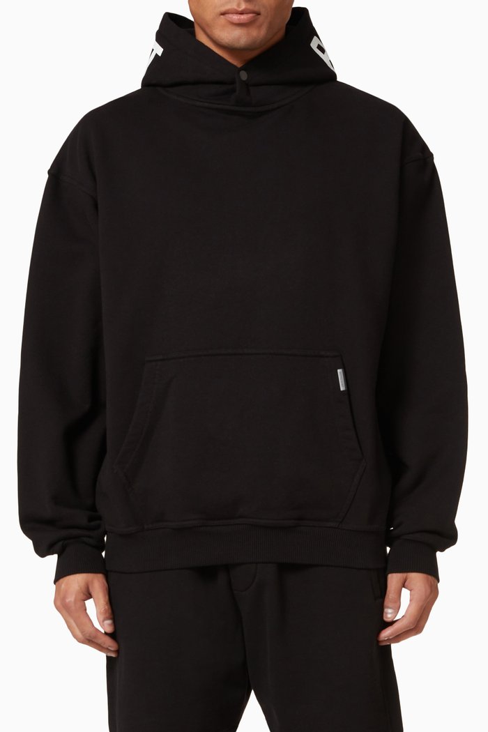

Represent Hoodie in Cotton Terry, Black