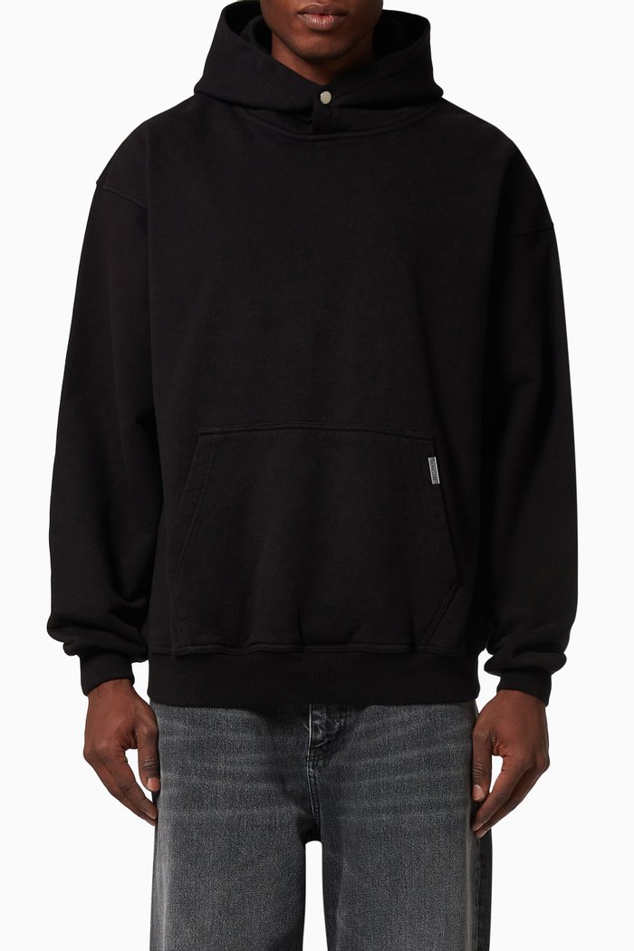 

Blank Hoodie in Cotton Jersey, Black