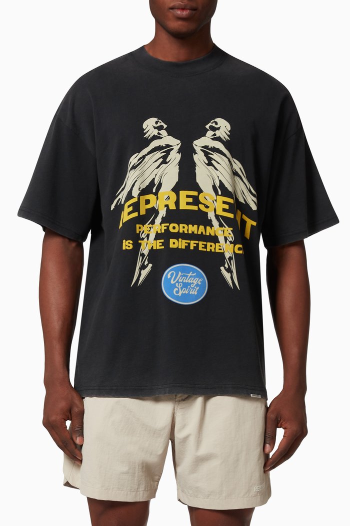 

Vintage Spirit T-shirt in Cotton Jersey, Black