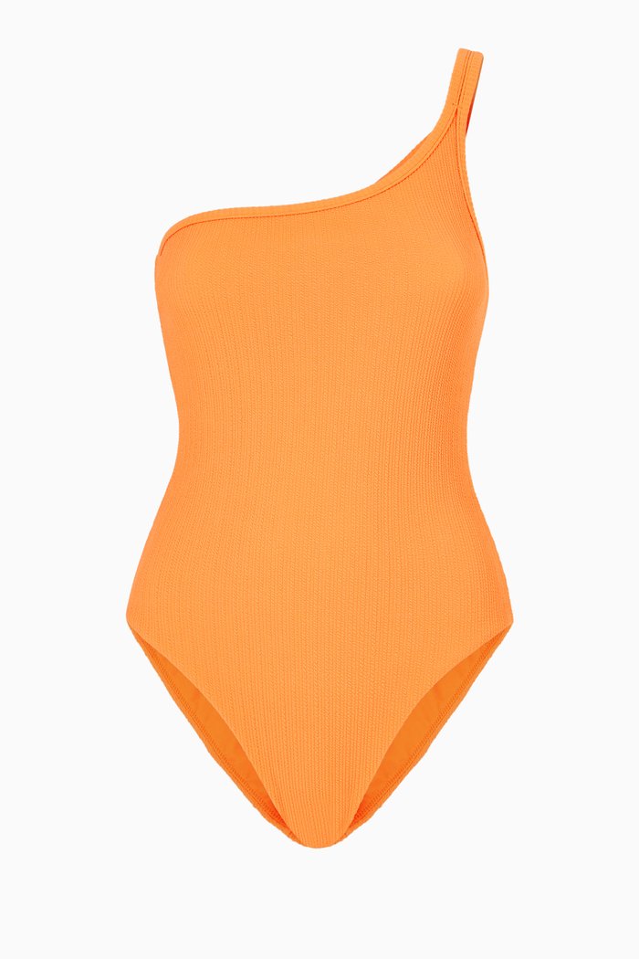 

Shayna One Shoulder Strappy One Piece Swimsuit, Orange
