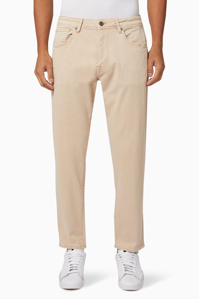 

Relaxed Fit Cropped Jeans in Organic Cotton, Neutral