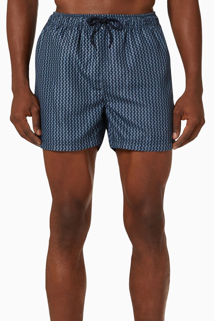 

Classic Printed Swim Shorts, Blue