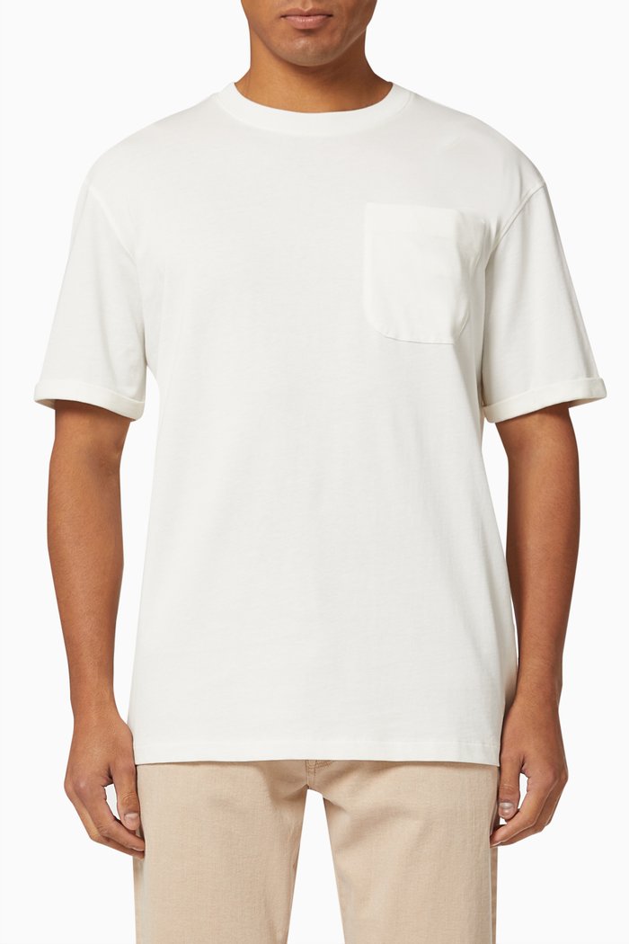 

Crew Neck T-Shirt in Cotton Blend, Neutral