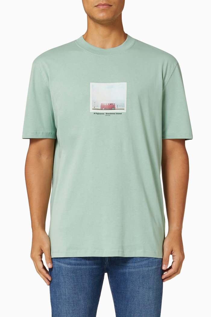 

Crew Neck T-shirt in Cotton Jersey, Green