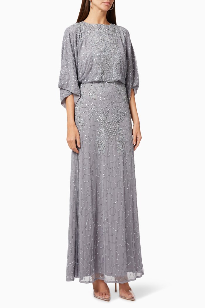 

Embellished Maxi Dress, Silver