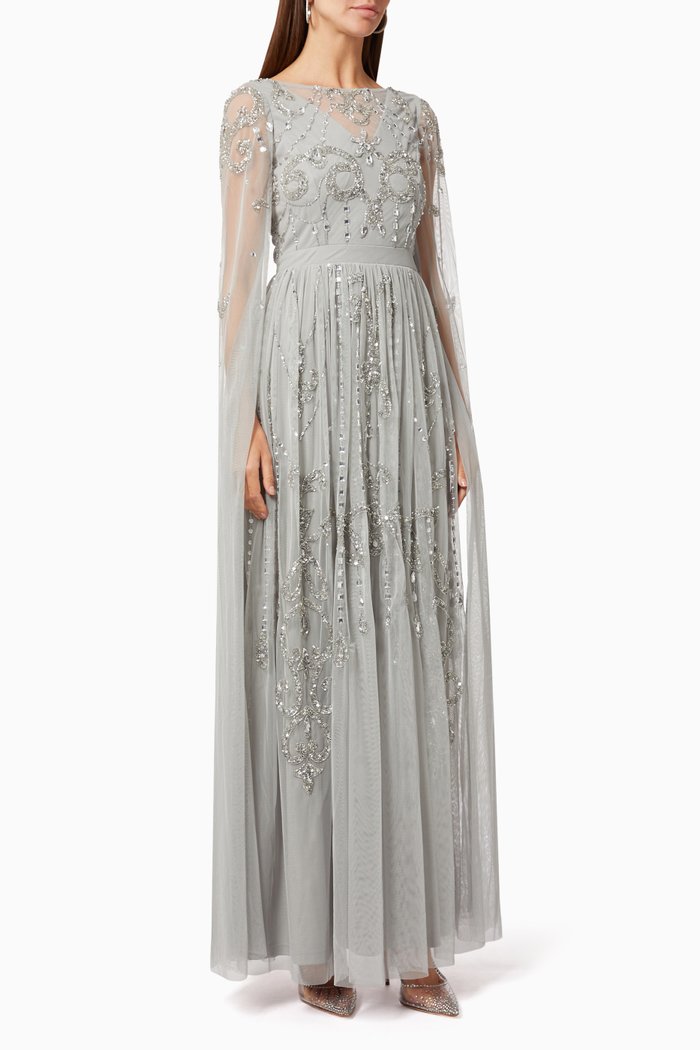 

Embellished Maxi Dress, Silver