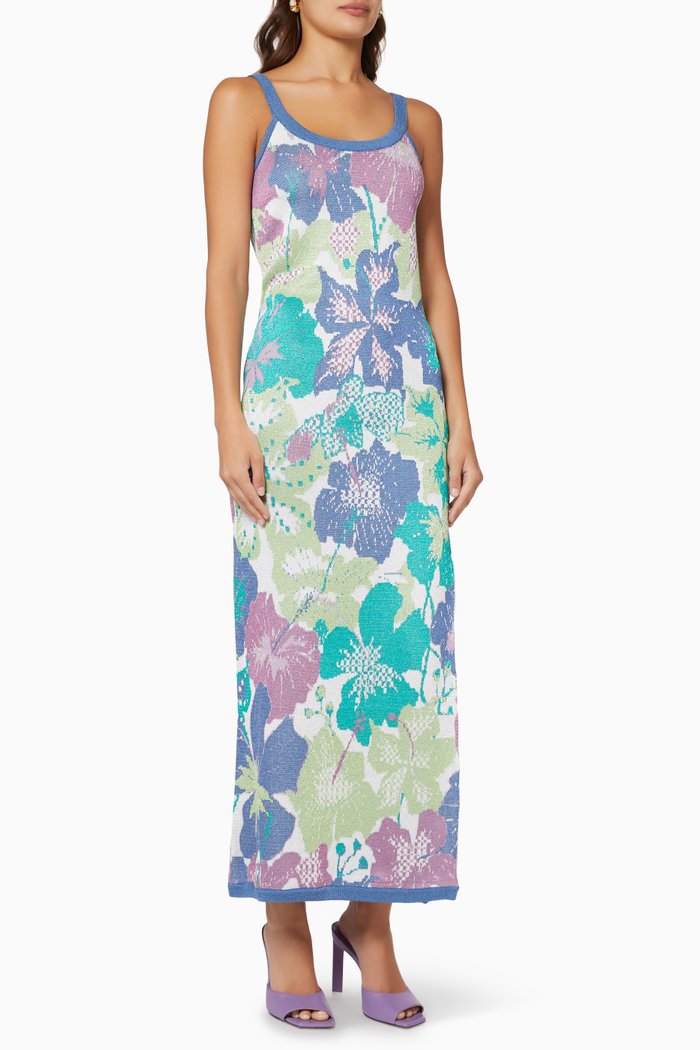 Alegria Maxi Slip Dress, Multicolour