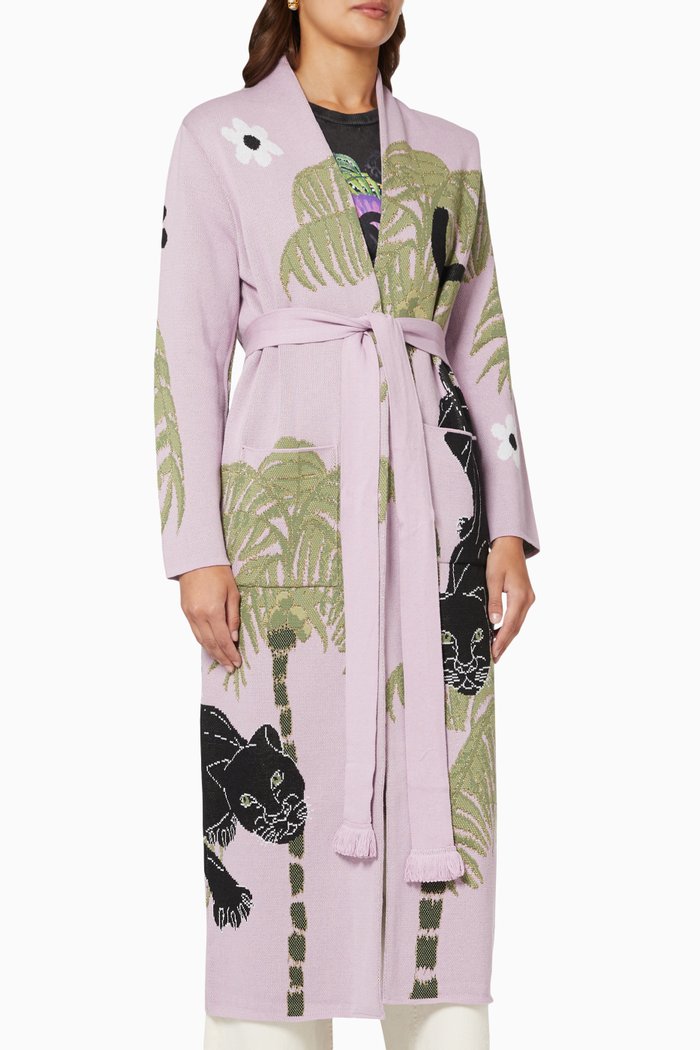 Prowling Panther Duster Jacket, Purple