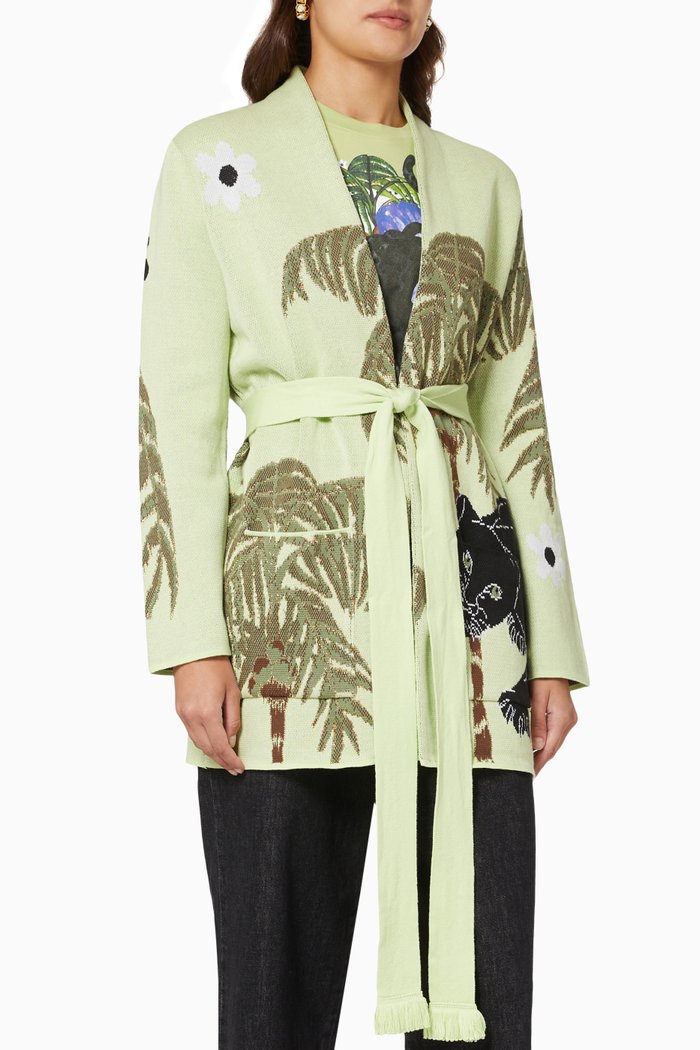 

Prowling Panther Cardigan, Green
