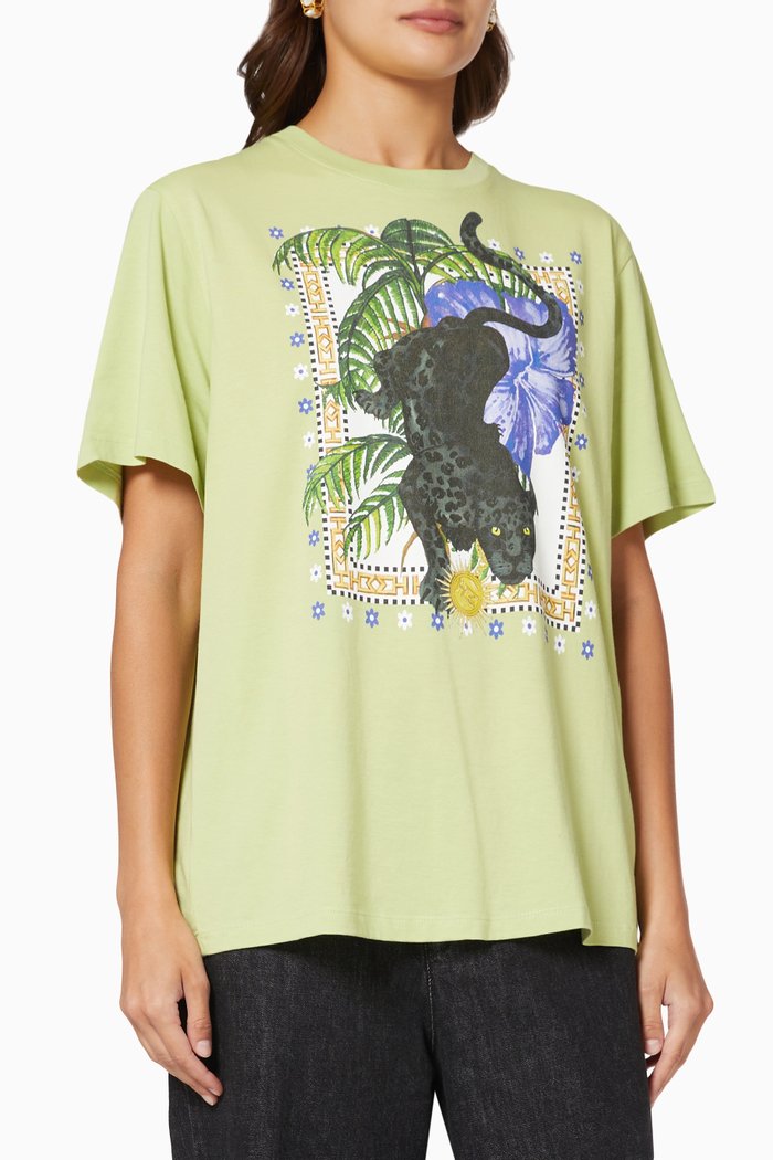 

Prowling Panther T-shirt in Jersey, Green