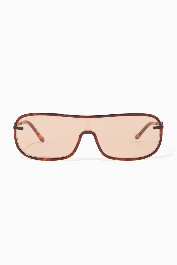

Jordan Mask Sunglasses in Metal, Brown