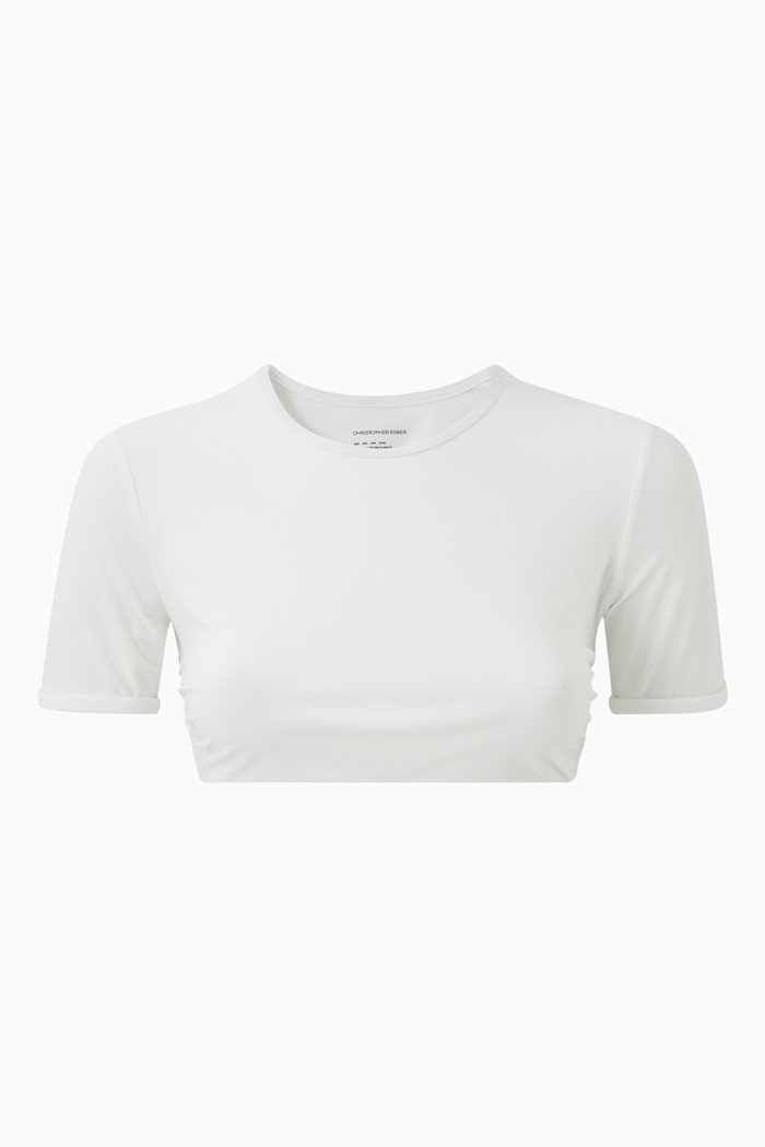 

Odessa Shrunken Crop Bikini T-shirt, White