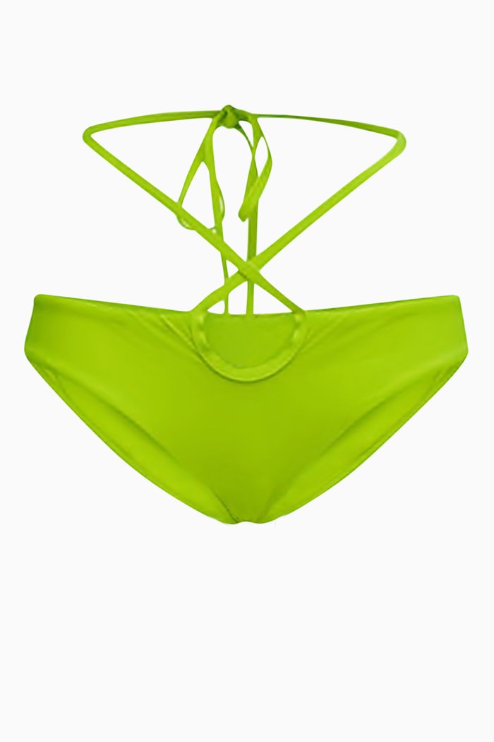 Looped Tie Bikini Brief, Green