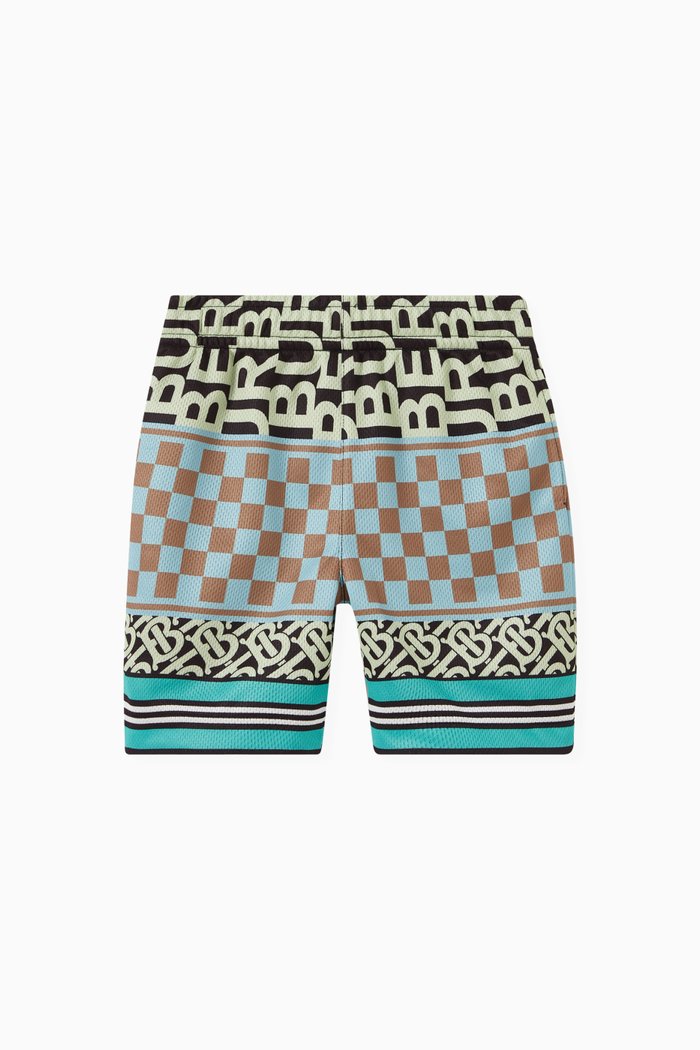 

Checkerboard Montage Print Shorts in Mesh, Multicolour