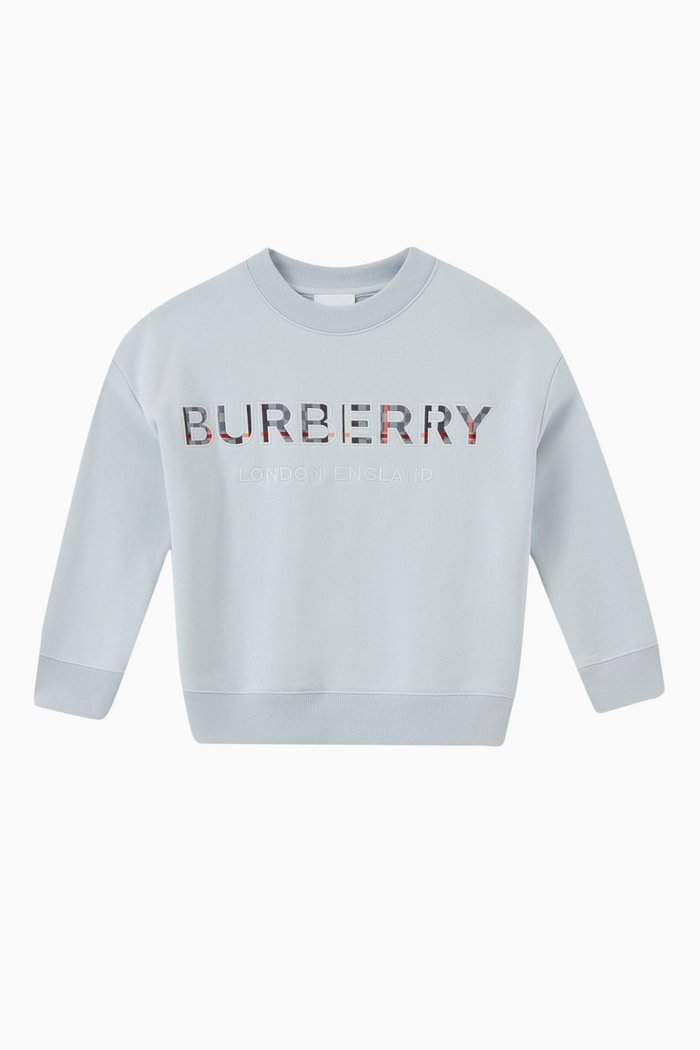 

Embroidered Logo Sweatshirt in Cotton, Blue